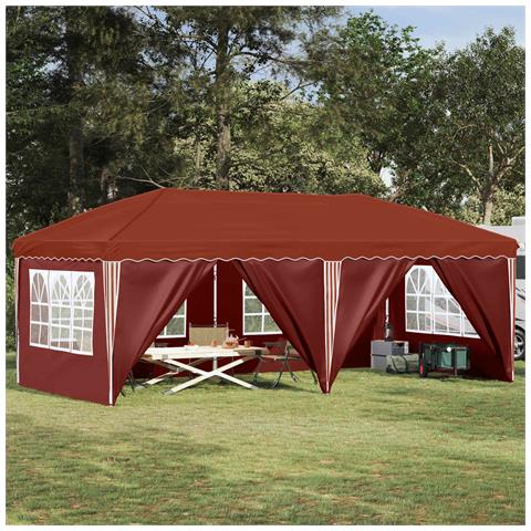 Tenda per feste a pop-up 575 x 288 x 245 cm Terracotta - Foto 2