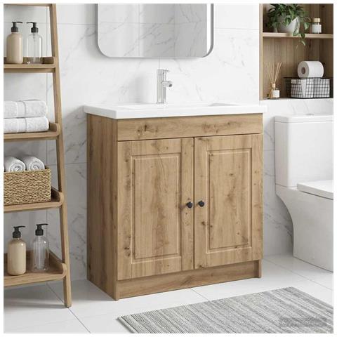 Mobiletto da bagno sotto il lavello Rovere Artigianale - Foto 2