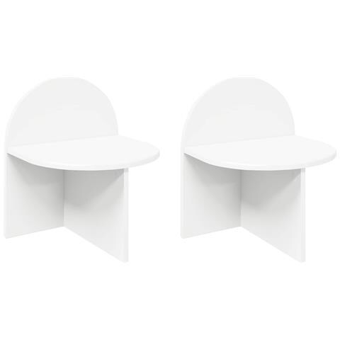 Comodino 2 pcs Bianco 40 x 35,5 x 45,5 cm Legno ingegnerizzato - Foto 1