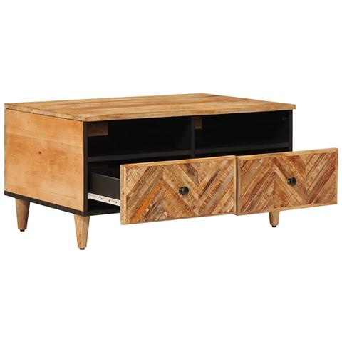 Tavolino da salotto con cassetto Marrone 80 x 54 x 40 cm - Foto 2