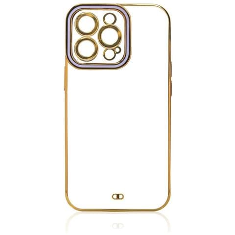Coperchio Per Iphone 12 Pro Con Cornice Dorata, Cover Gialla, Colore Viola. - Foto 1