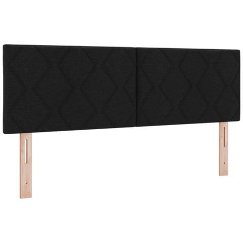 Letto box spring con materasso Nero 140 x 190 cm Tessuto - Foto 10