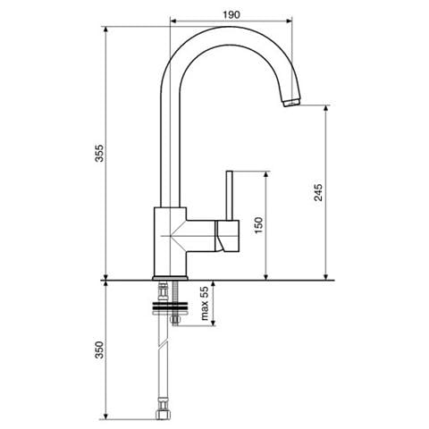 Miscelatore 8458 000 Monocomando Finitura Cromato - Foto 2