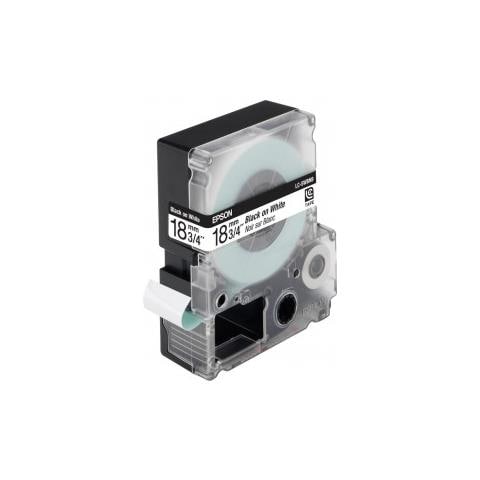 Nastro Lc-5wbn9 18mmx9mt Bianco Per Etichettatrice Epson Lw300 Lw400 Lw600 Lw700 Lw900 C53s626404 Nero Su Bianco Compatibile - Foto 2