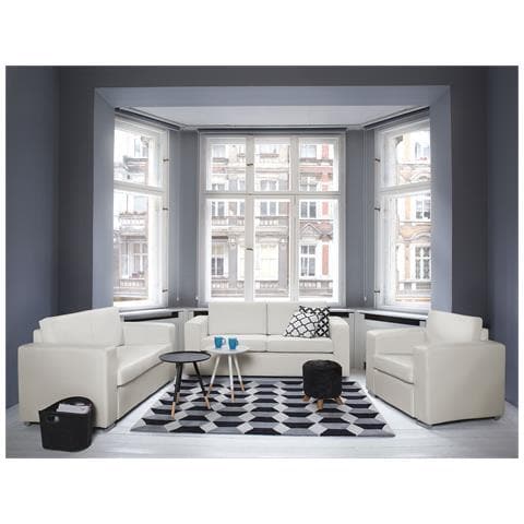 Divano A 3 Posti In Pelle Bianca Helsinki - Foto 31