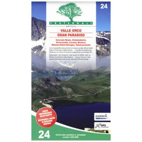 Carta n. 24. valle orco, gran paradiso. carta dei sentieri e stradale 1:25.000. adatto a gps - Foto 1