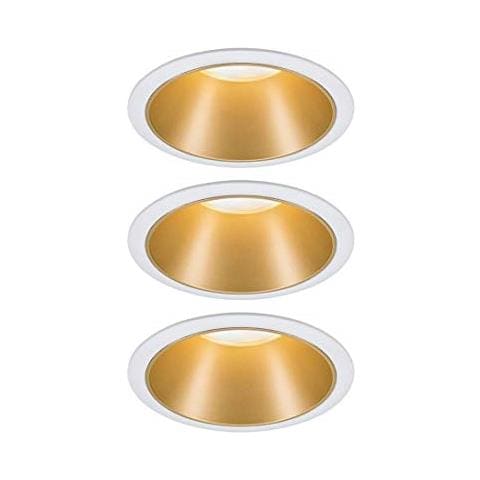 93406 Einbauleuchte 3er Set Eek: A+ (a++ - E) 6.50w Warm- Bianco Bianco, Oro - Foto 1