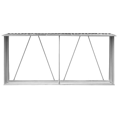 Capannone da Giardino in Acciaio Zincato 330x84x152cm Antracite - Foto 2