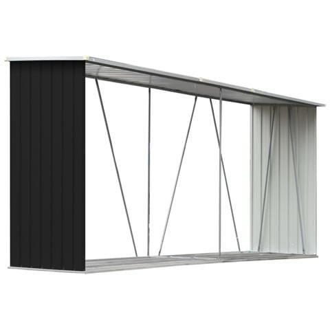 Capannone da Giardino in Acciaio Zincato 330x84x152cm Antracite - Foto 1