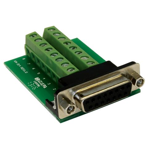 EX-49015, 15p D-SUB, 16p, Femmina / femmina, Verde, Argento, RoHS, 0 - 55 C - Foto 1