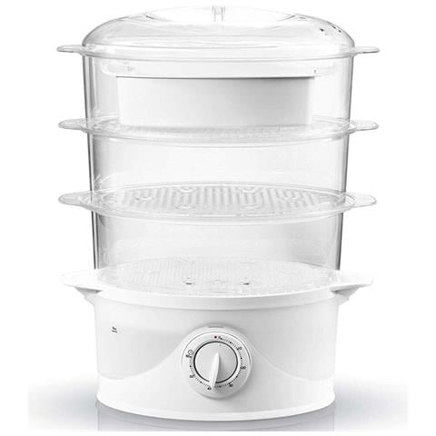 AD 633 3cestello / cestelli Libera installazione 800W Bianco pentola a vapore - Foto 4