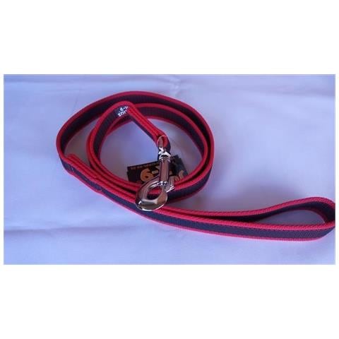 Idc Guinzaglio Cane Nylon Gomma Rosso 20mm X 1,2mt Con Maniglia - Foto 1