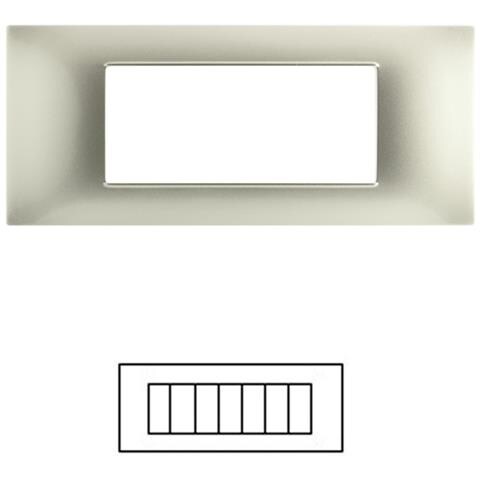 Placca 2 3 4 7 Posti Grigio Chiaro Vimar Plana Compatibile - Foto 1