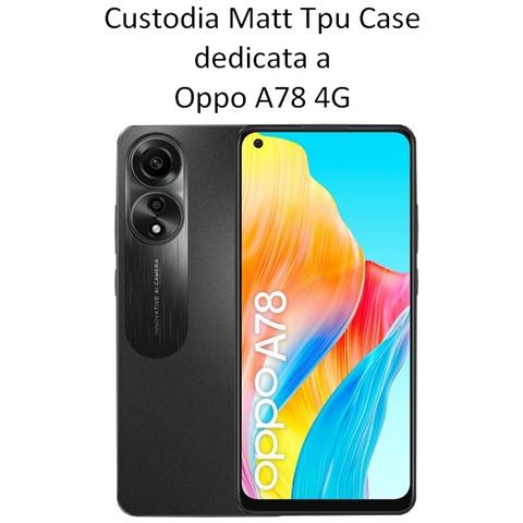 Custodia Tpu Silicone Cover Case Per Oppo A78 4g Cph2565 Black - Foto 2