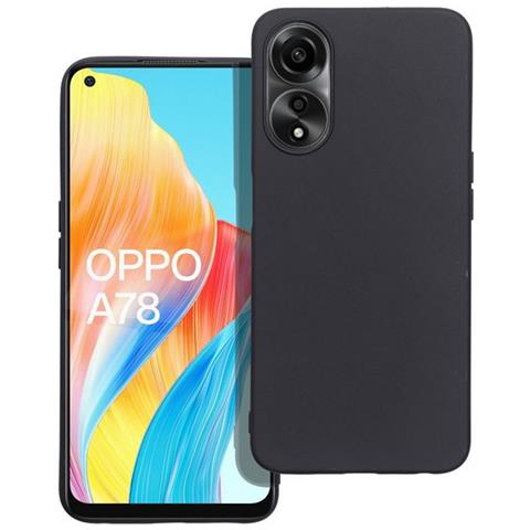Custodia Tpu Silicone Cover Case Per Oppo A78 4g Cph2565 Black - Foto 1