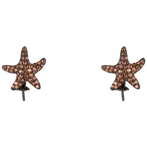 Gioielleria Jla-ear-star4. Pendente, Colore Nero Marrone. Donna. - In ordine - Foto 2