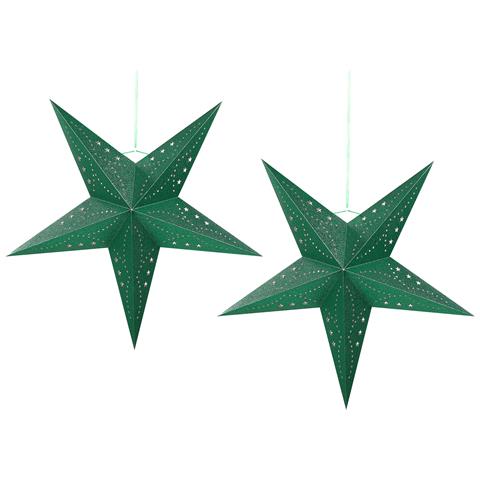Set Di 2 Stelle Led Carta Verde 60 Cm Motti - Foto 7