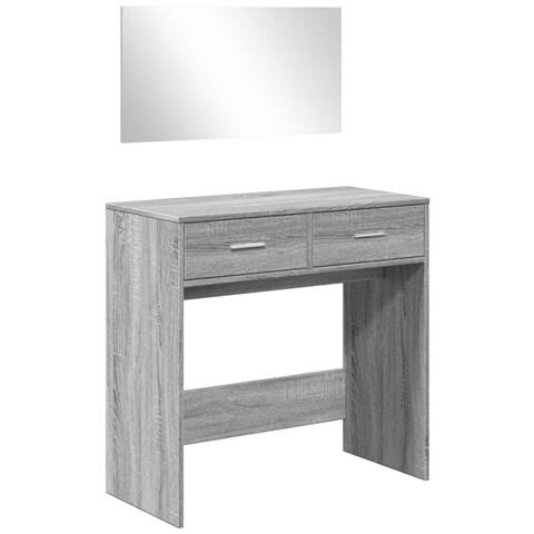 Toeletta Con Specchio Grigio Sonoma 80x39x80 Cm - Foto 2