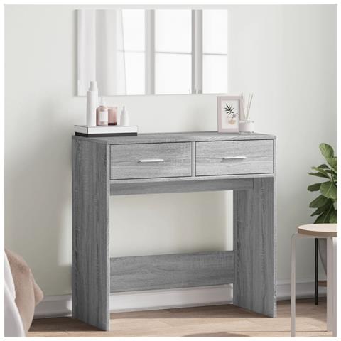 Toeletta Con Specchio Grigio Sonoma 80x39x80 Cm - Foto 1
