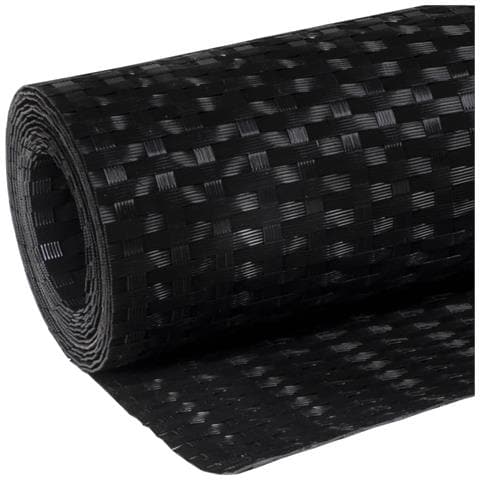 Paravento Da Balcone Nero 300x80 Cm In Polyrattan - Foto 2