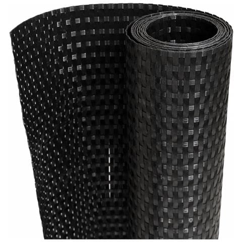 Paravento Da Balcone Nero 300x80 Cm In Polyrattan - Foto 1