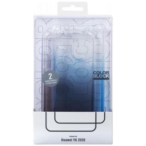 Set Di Protezione 2 Cover Colorblock Per Huawei Y6 2019, Blu - Foto 4