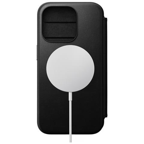 Custodia Per Iphone 15 Pro Magsafe Con Portacarte In Pelle Moderna, Nero - Foto 2