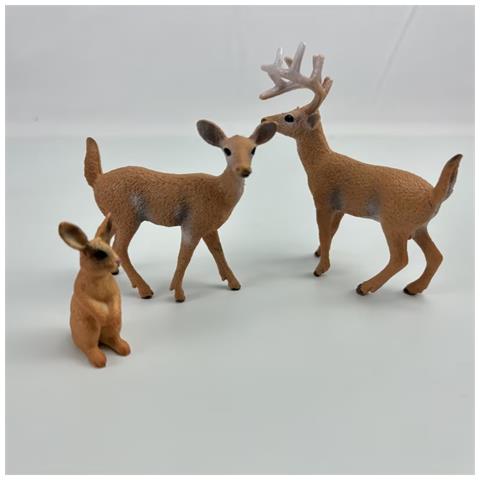 Set Di 6 Statuette Di Animali Della Foresta Realistiche Set Di Animali Della Foresta - Foto 2