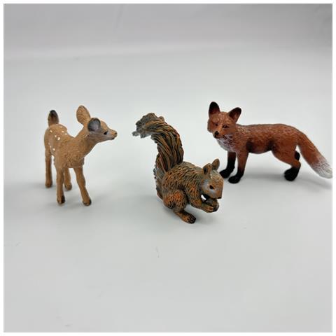 Set Di 6 Statuette Di Animali Della Foresta Realistiche Set Di Animali Della Foresta - Foto 4