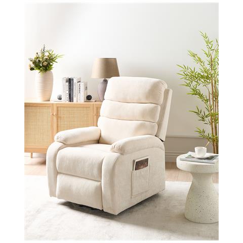 Poltrona Tessuto Beige Chiaro Rise - Foto 1