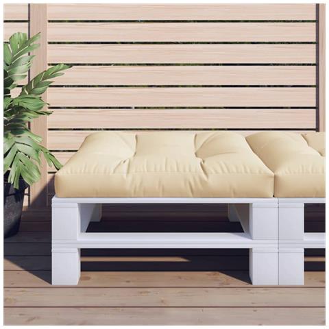 Cuscino Per Pallet Beige 80x80x12 Cm In Tessuto - Foto 1