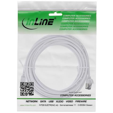 Cavo patch slim, U /FTP, Cat. 8.1, TPE senza alogeni, bianco 3m - Foto 2