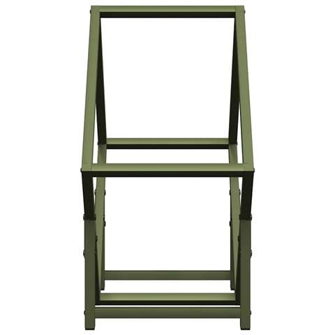 Rastrelliera per Legna da Ardere Verde Oliva 50x25x50 cm - Foto 2