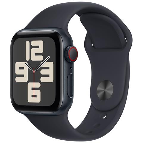 APPLE Watch SE OLED 40 mm Digitale 324 x 394 Pixel Touch screen 4G Nero  Wi-Fi GPS (satellitare)