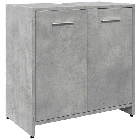 Mobile Lavabo Bagno Grigio Cemento 60x33x60cm Legno Multistrato - Foto 2