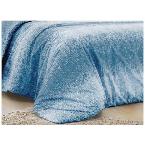 Copripiumino Sacco Piumone 100% Cotone Made In Italy Disegno Drops Singolo Ottanio - Foto 2