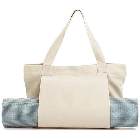Borsa Da Yoga In Tela Per Donna, Borsa Da Trasporto Per Tappetino Da Yoga Da Esterno White - Foto 1