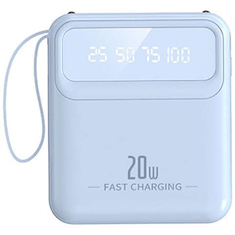 Powerbank 10000mah 20w Con Display Led / Torcia / Cavi Compatti - Foto 1