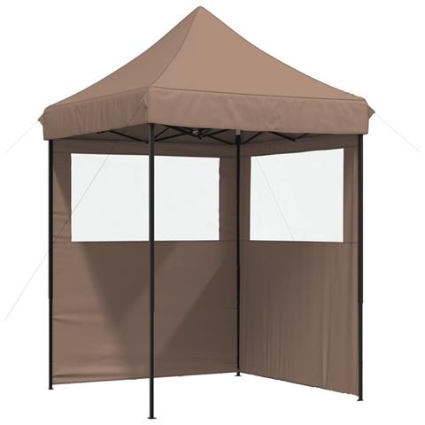 Tendone per Feste Pieghevole Pop-Up con 2 Pareti Marrone - Foto 1