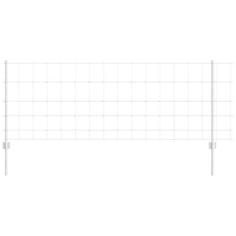 Pali per Recinzione 11 pz U-Channel 80 cm Acciaio Zincato, Recinzione per Campo 0.8x25 m Acciaio Zincato - Foto 1
