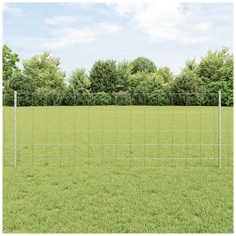 Pali per Recinzione 11 pz U-Channel 80 cm Acciaio Zincato, Recinzione per Campo 0.8x25 m Acciaio Zincato - Foto 2