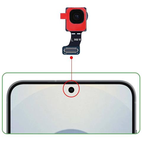 Fotocamera Anteriore 12mp Originale Per Galaxy S25 Plus Con Cavo Flessibile, Nero - Foto 3