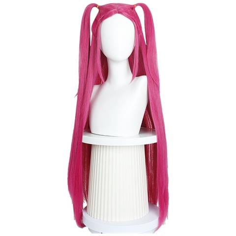 Parrucca Cosplay Rosa: Fibra Ad Alta Temperatura, Cinghie Regolabili Per Feste E Anime - Foto 1