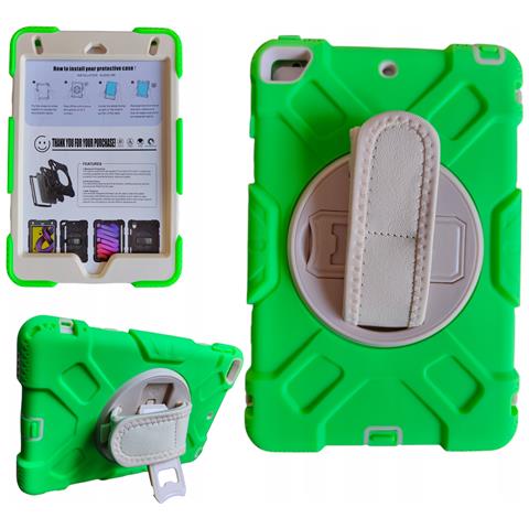 Custodia Per Ipad 9/8/7 10.2"" Armata Con Supporto Girevole Verde - Foto 1