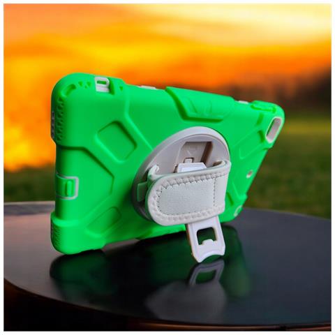 Custodia Per Ipad 9/8/7 10.2"" Armata Con Supporto Girevole Verde - Foto 2
