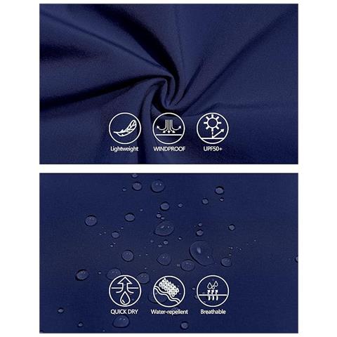 Giacca Leggera Con Cappuccio, Elegante Blu Navy Taglia S - Foto 2