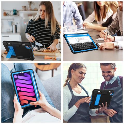 Custodia Per Ipad Mini 6 8,3” Con Supporto E Alloggiamento Per Stilo Nera - Foto 2