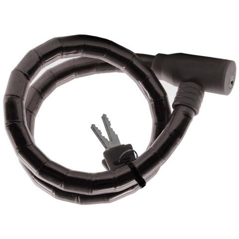 Antifurto A Spirale 80cm Per Bicicletta Con 2 Chiavi Piatti, Nero - Foto 1