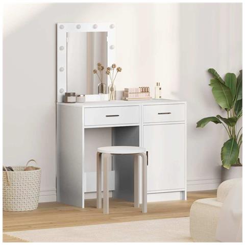 Tavolo da Trucco con cassetto 2 pcs Bianco 50 x 41 x 135 cm - Foto 2