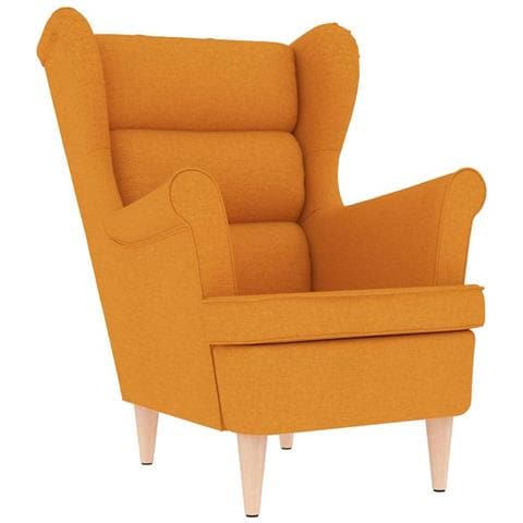 Poltrona Giallo Scuro 74x84x100 cm in Tessuto - Foto 1